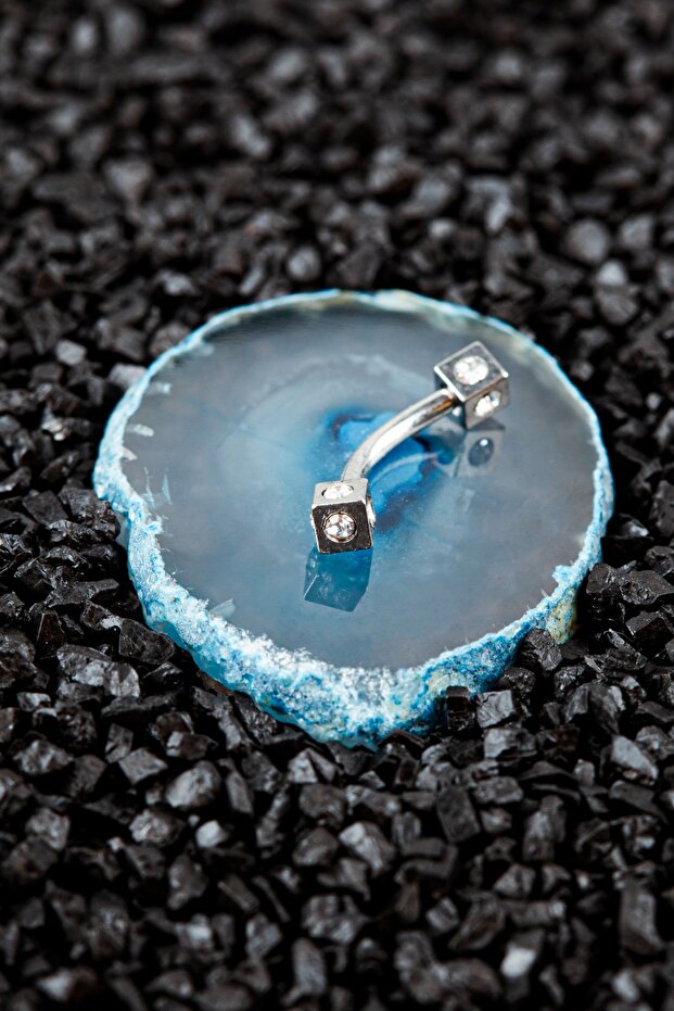 Cerrahi Çelik Kaş Piercing - 1