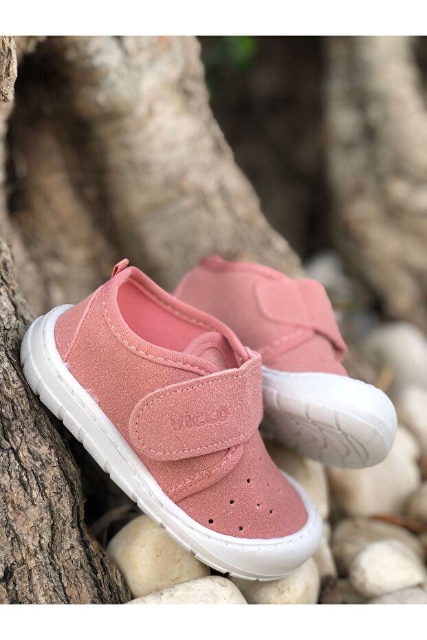 Pembe - Anka Yumuşak Taban Ev - Kreş Ayakkabısı - 3