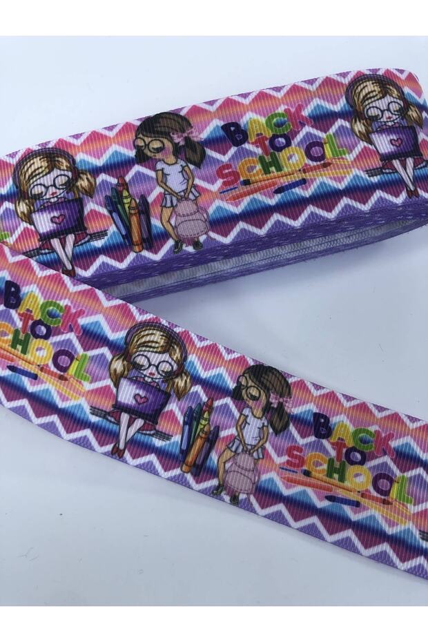 Back to School Patterned Grosgrain Ribbon Price Is for 1 Meter – Ribbon, Stylish Design, Women's Accessory –