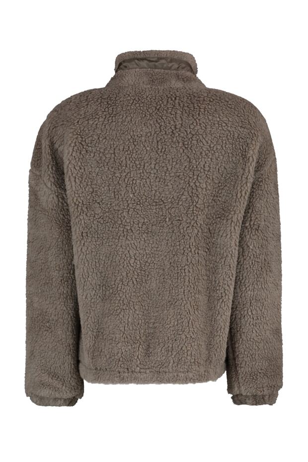Vizon Oversize Kalıp Fermuarlı Peluş Ceket Mont TWOAW21MO0132 - 7