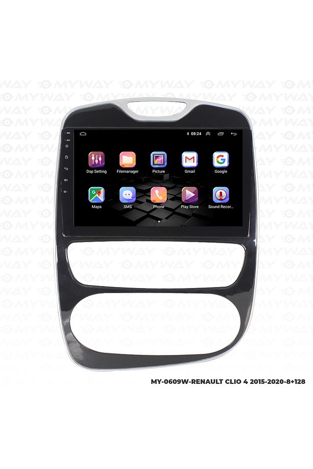 Renault Clıo 4 Uyumlu   Android Carplay Navigasyon Multimedya Ekran-8gb Ram - 6