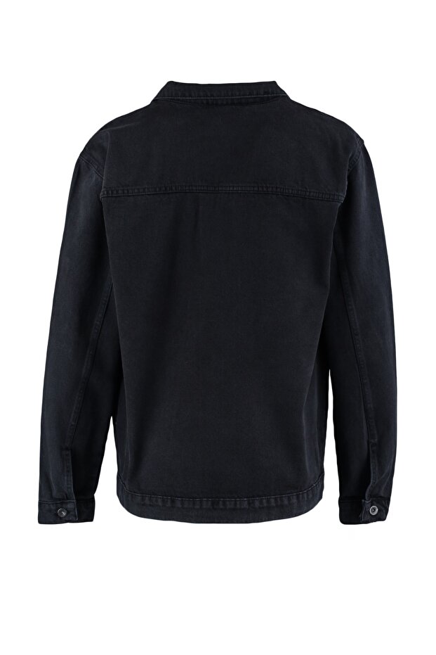 Antrasit Regular Fit Denim Kot Ceket TMNAW23CE00011 - 8