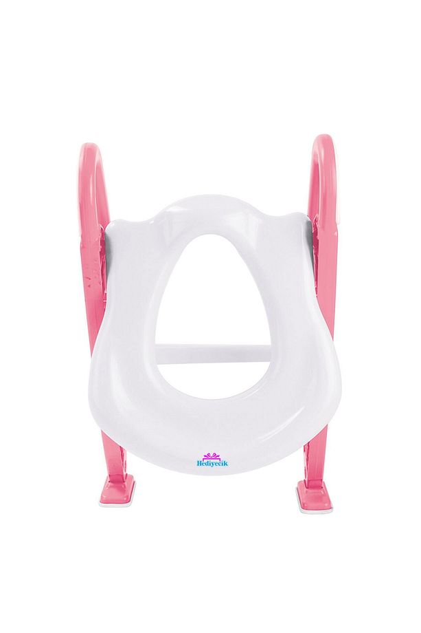 Merdivenli Ayarlanabilir Tuvalet Adaptörü Pembe - 3