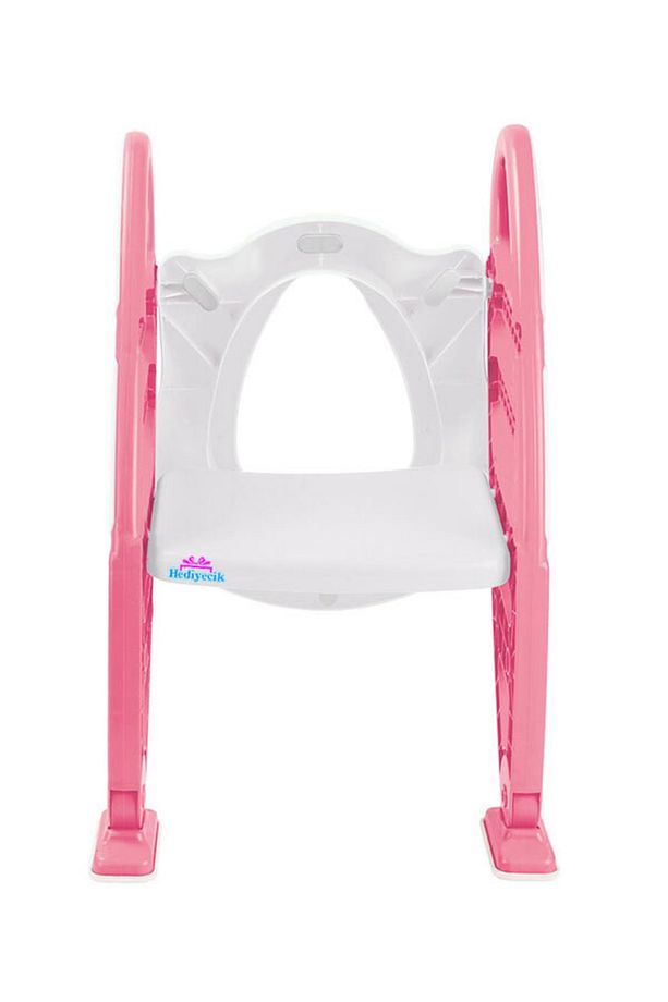 Merdivenli Ayarlanabilir Tuvalet Adaptörü Pembe - 4