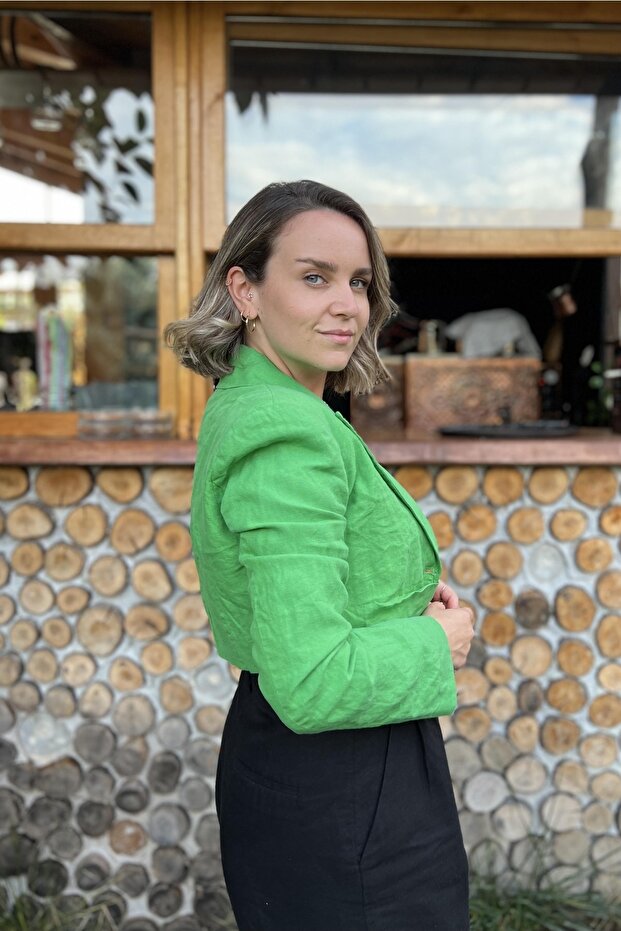 سترة قصيرة من الكتان 60316 - 2