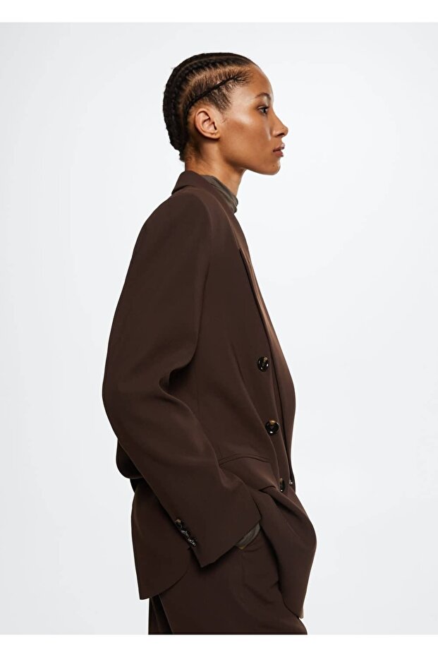 Marynarka z podwójnymi piersiami i kołnierzem - 6