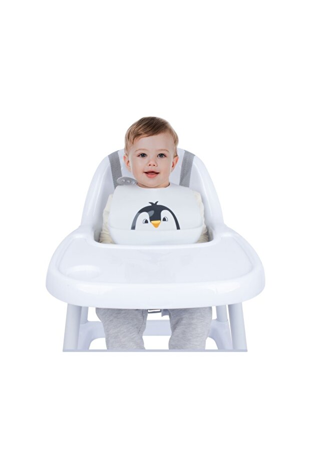 مريلة سيليكون باللون الرمادي - 4