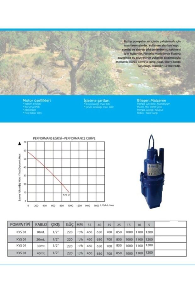 Kys01 1/2'' Dalgıç Pompa - 2
