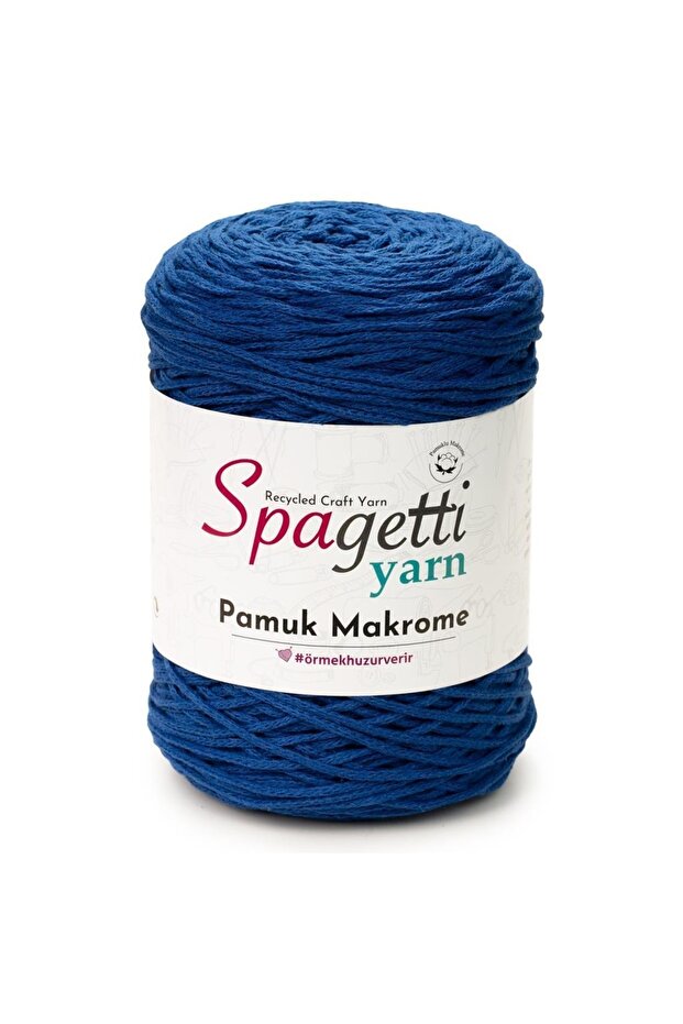 Saks Mavi Pamuk Makrome Ip - 1