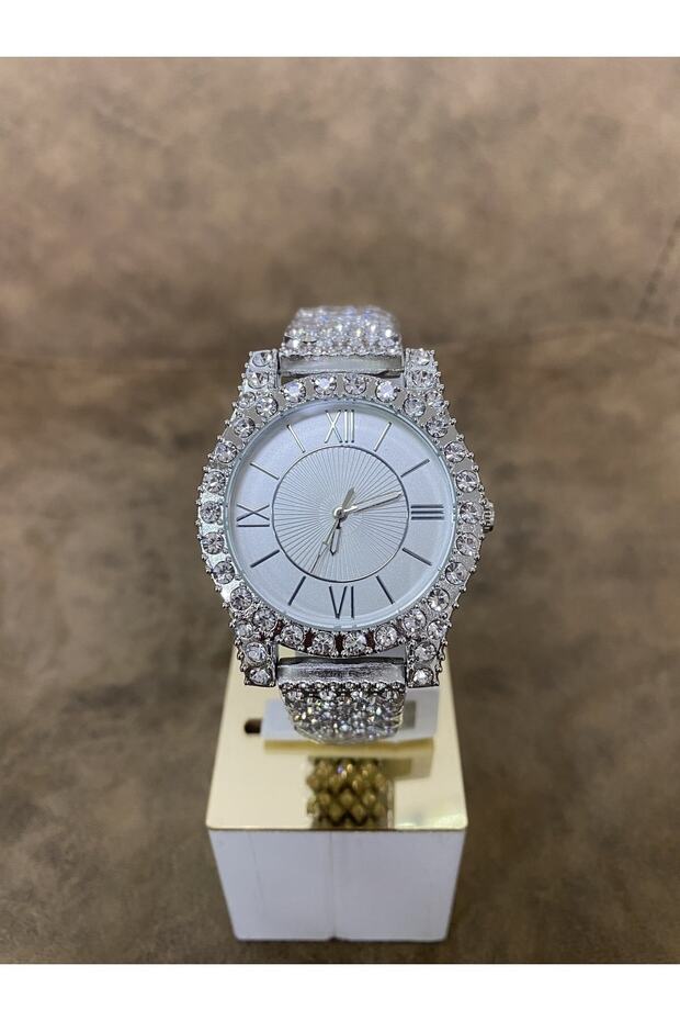 Çelik Taşlı Kadın Kol Saati - 4
