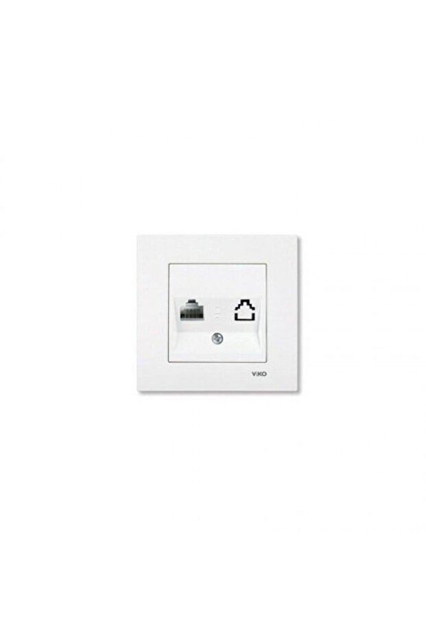 مقبس بيانات أبيض فردي - RJ45 Cat5e Karre - 1