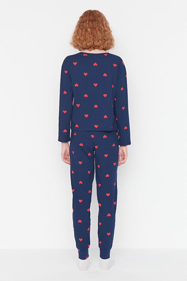 Indigo %100 Pamuklu Kalpli Örme Pijama Takımı THMAW21PT0566 - 6