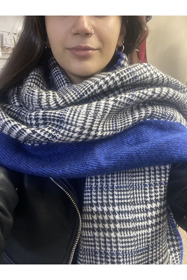 Double Sided Plaid Scarf Shawl - Valentine's Day Gift - Plaid Shawl