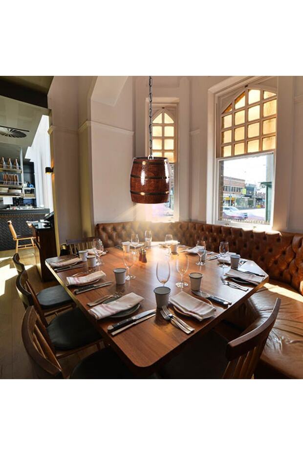 Rustik Retro Ofis Cafe Restorant Ahşap Fıçı Avize - 2
