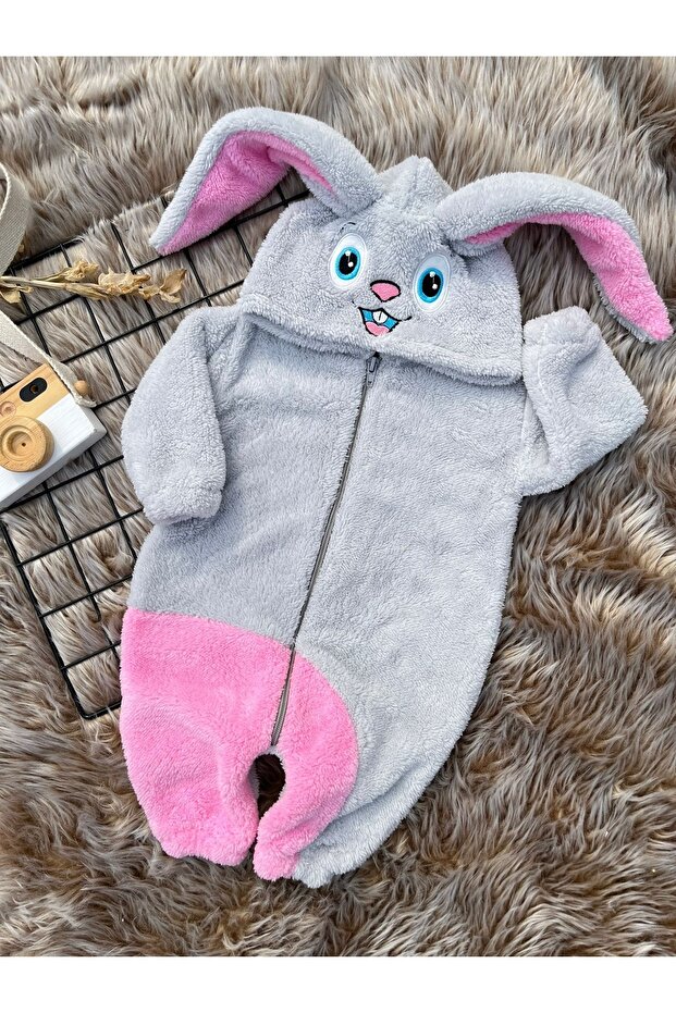 Welsoft Plush Zippered Winter Rabbit Baby Girl Sleeping Bag