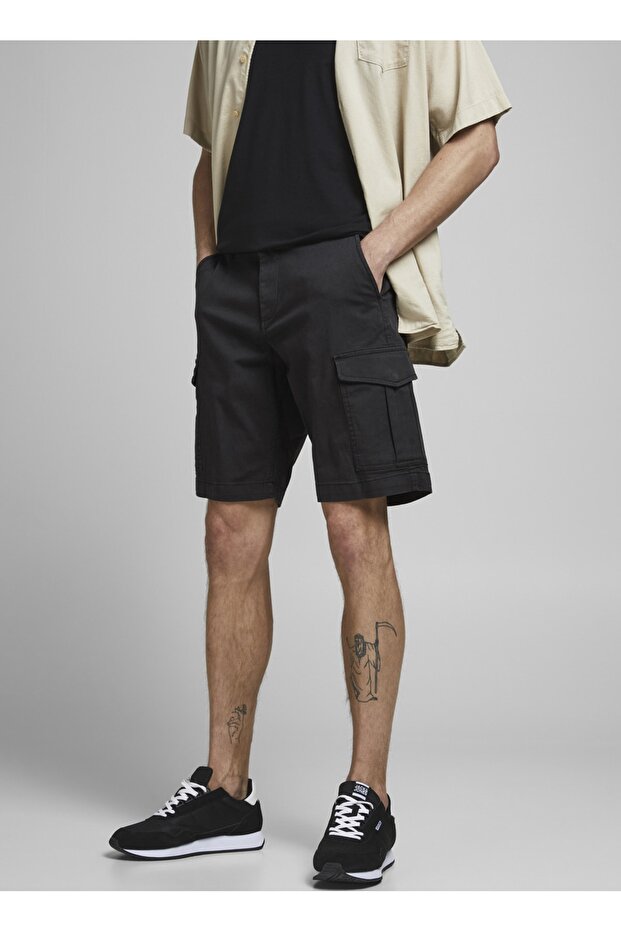 Kargo Şort, L, Siyah - 2