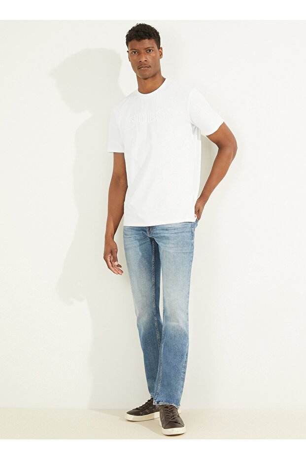 Crew Neck Plain Cream Men's T-Shirt Z2Yi11J1311-Ss Alphy T-Shirt