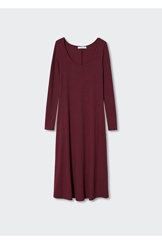 Lastikli Midi Boy Elbise - 3