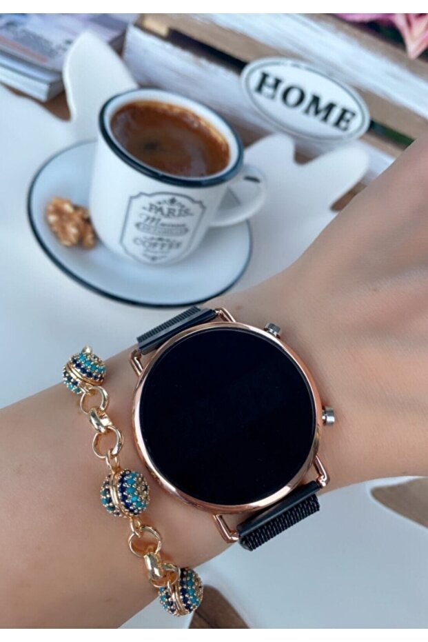 Unisex Steel Wristwatch with Keys Mesh Cord Wristwatches