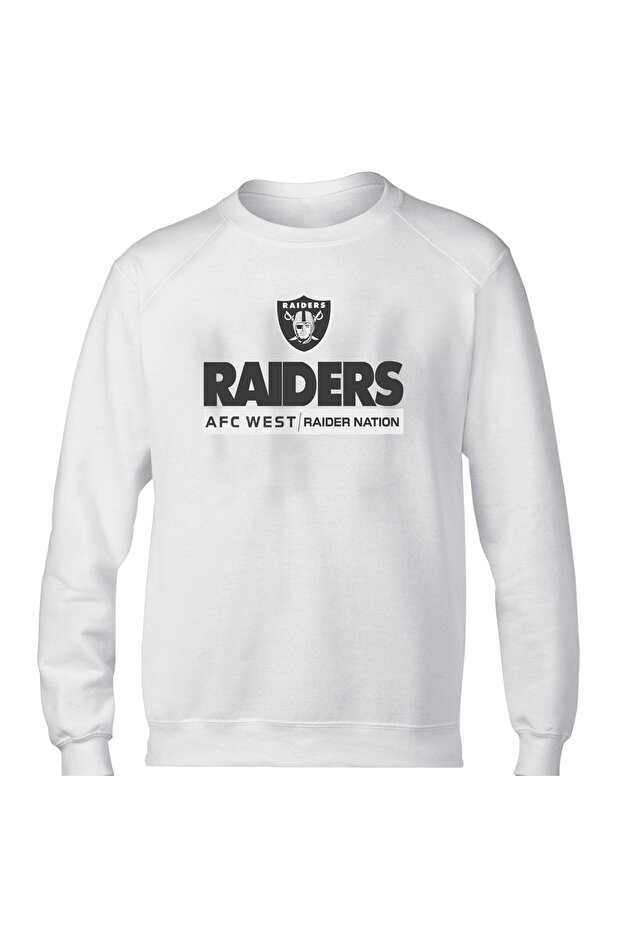 سويت شيرت رجالي أبيض من نوع Oakland Raiders Basic