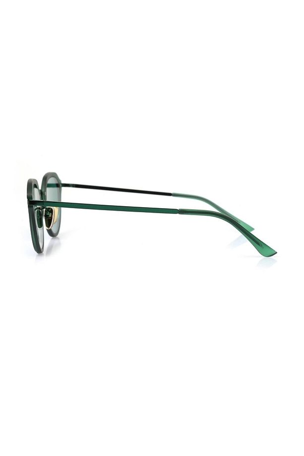 Glasses Oval Yeşil Kemik Çerçeve Unisex Güneş Gözlüğü - 5
