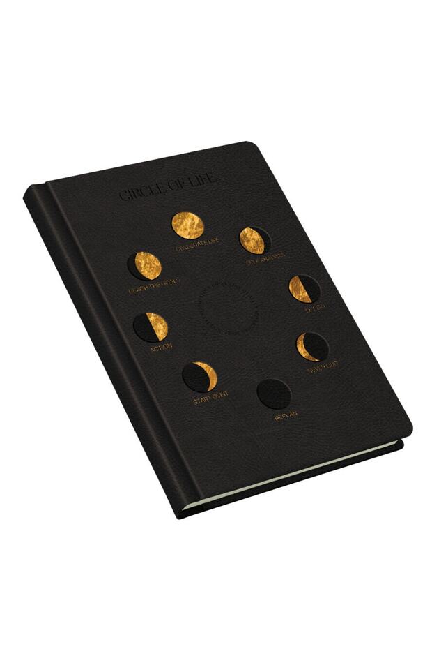 Circle Of Life Rope Stitched Leather Cover Notepad 17x24cm 120 Sheets Lined (Pack of 3) 5835