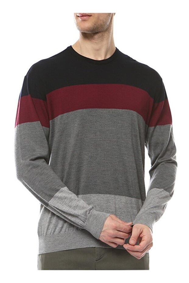 Men Sknıtte Dround Neck C.w.wool