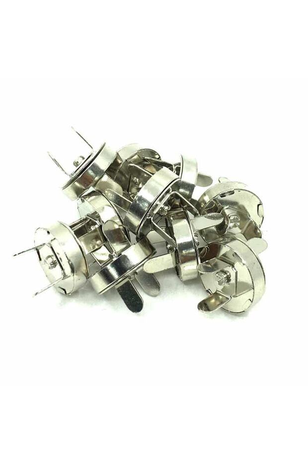 Mıknatıslı Çanta Çıt Çıtı Gümüş ( 100 Adet ) - 1