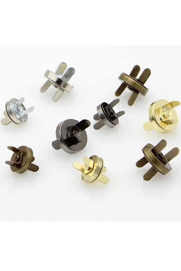 Mıknatıslı Çanta Çıt Çıtı Gümüş ( 100 Adet ) - 2