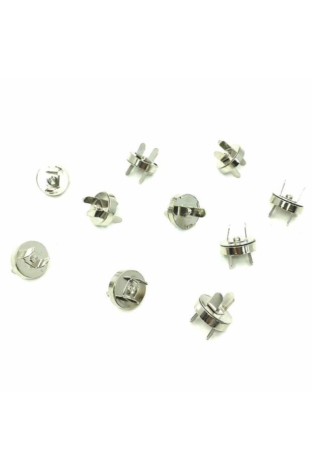 Mıknatıslı Çanta Çıt Çıtı Gümüş ( 100 Adet ) - 4