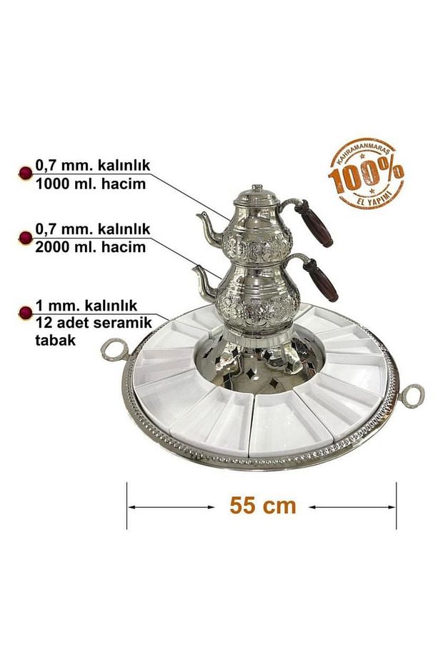 Bakır El Yapımı Padişah Kahvaltı Seti - 2