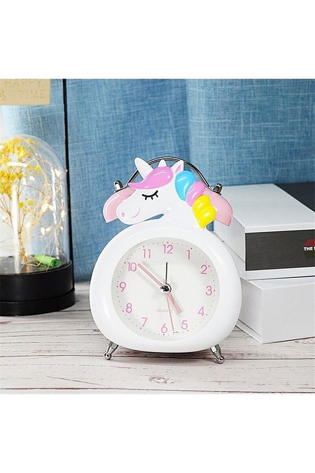 Dekoratif Masa Üstü Unicorn Çalar Saat Hediyelik Masa Saati - 4