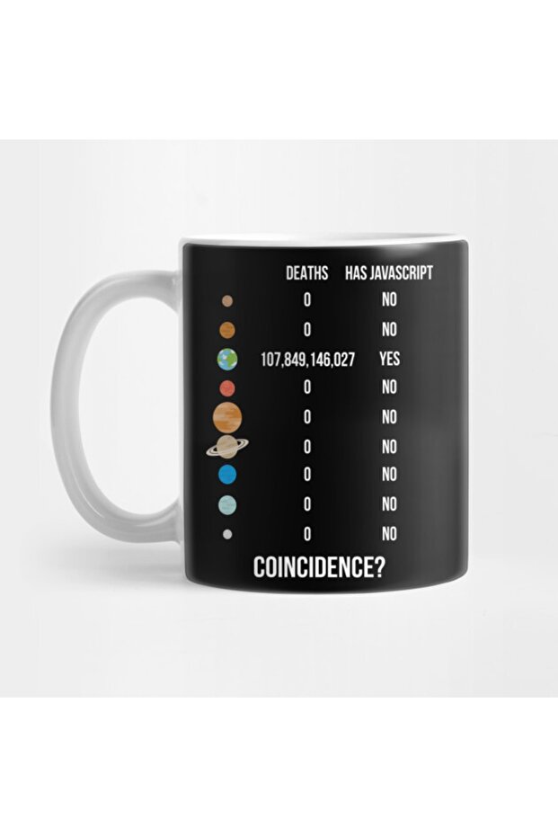 Javascript And Death Rate - Programming Mug - 1