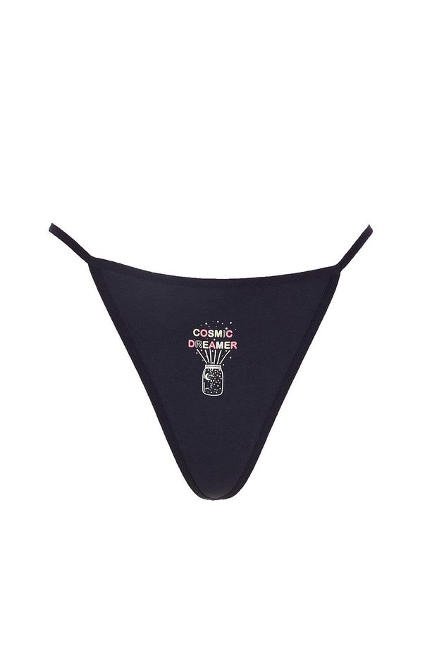 Fall In Love Slogan Baskılı String - 1