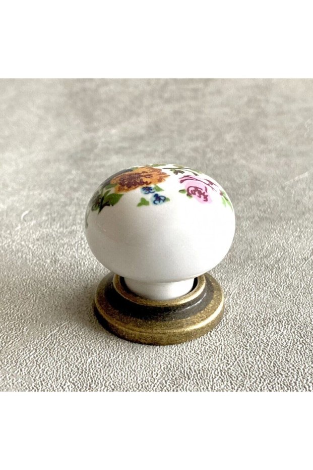 Ruby Porcelain Handle Luxury Country Kitchen Furniture Cabinet Drawer Kitchen Cloakroom Button Handle -137-000M