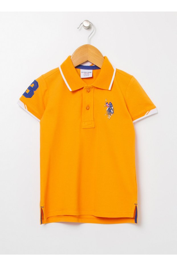 Boy's Polo T-shirt - Yellow, Plain, Sd01kıdsıy022 Vr094
