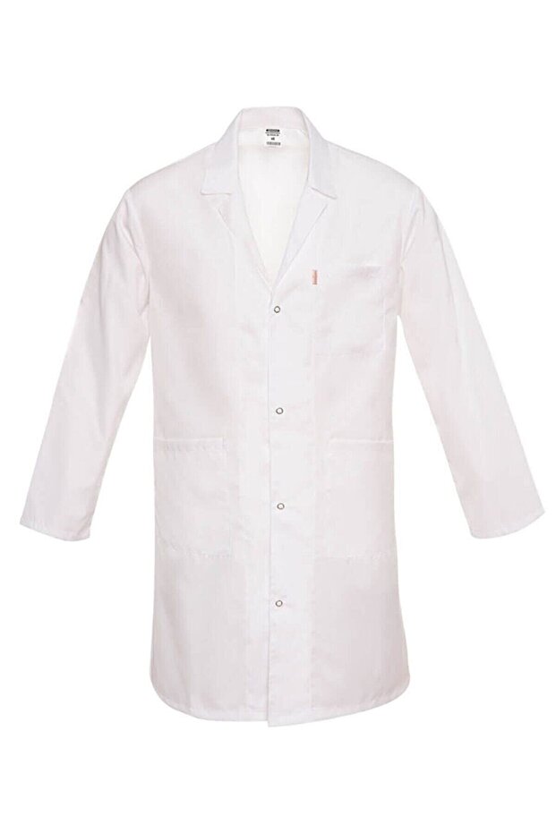 Men's White Judge Collar Lab Coat Hospital Doctor Nurse Lab Coat