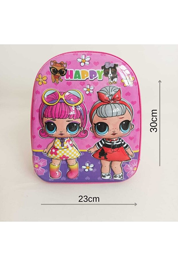 حقيبة ظهر لرياض الأطفال منقوشة 5D من Happy 5d - 5