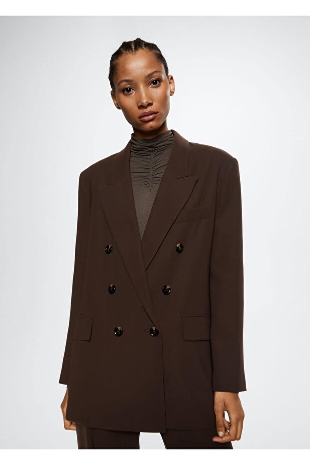 Marynarka z podwójnymi piersiami i kołnierzem - 1