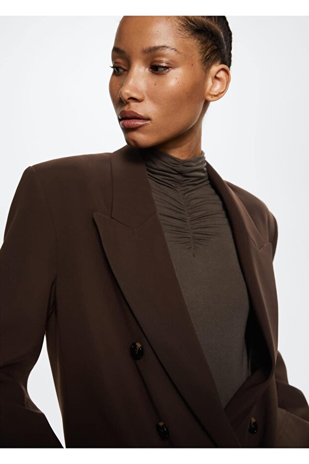 Marynarka z podwójnymi piersiami i kołnierzem - 7