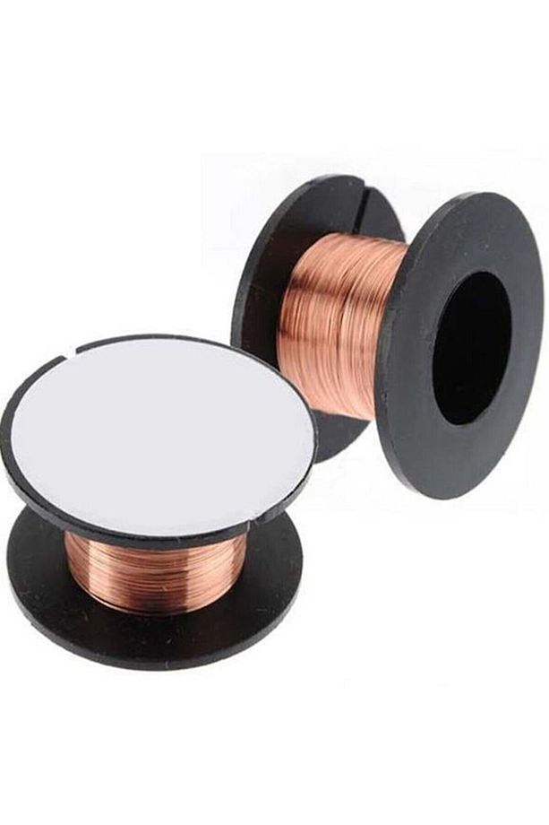 0,3 Mm Emaye Bobin Teli 50 Metre - Makaraya Sarılı Emaye Kaplı Bakır Tel - 1