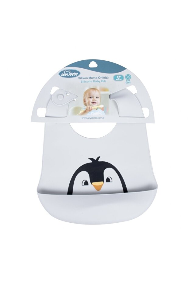 مريلة سيليكون باللون الرمادي - 3