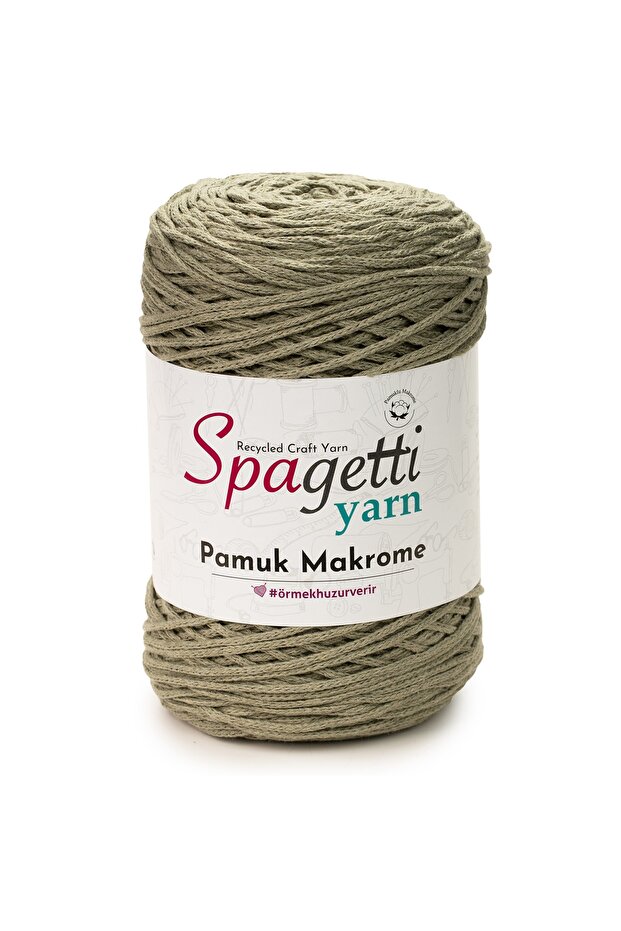 حبل مكرامية من القطن الكاكي - 1