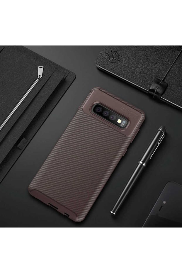 Samsung Galaxy S10 Case Carbon Design Negro Silicone Cover