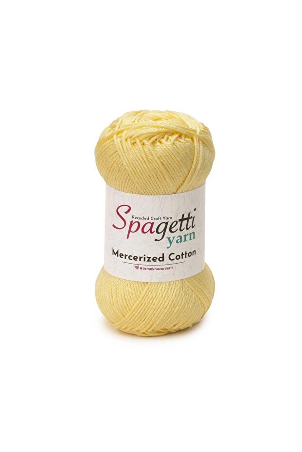 Mercerized Cotton Soft Yellow Hand Knitting Yarn
