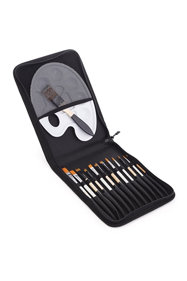 Çantalı Fırça Seti - 14 Parça - 2