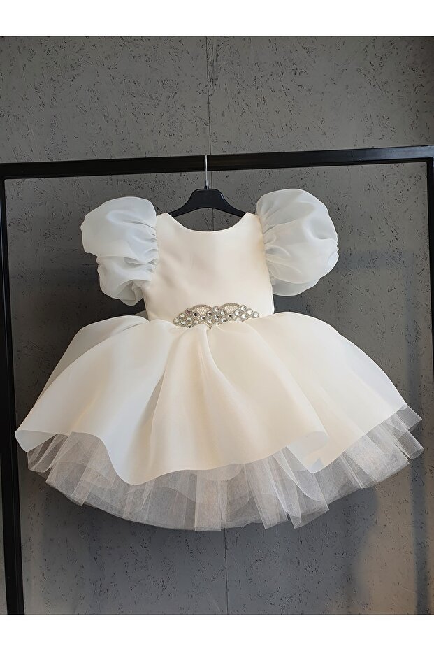 White Organza Balloon Arm