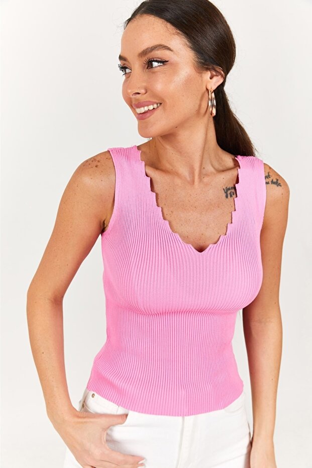 Pink Ladder Collar Undershirt - 1