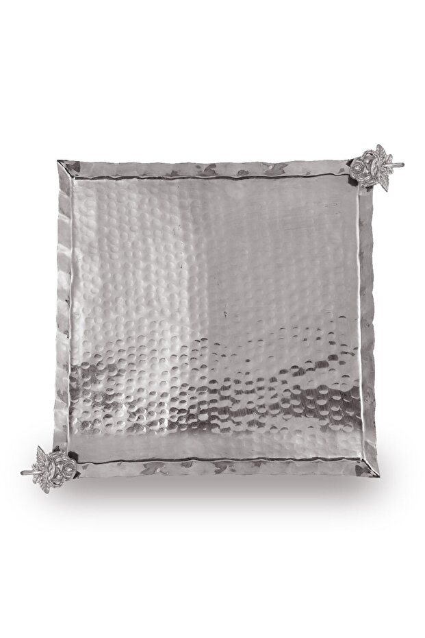 صينية مستطيلة مطلية بالفضة - 2