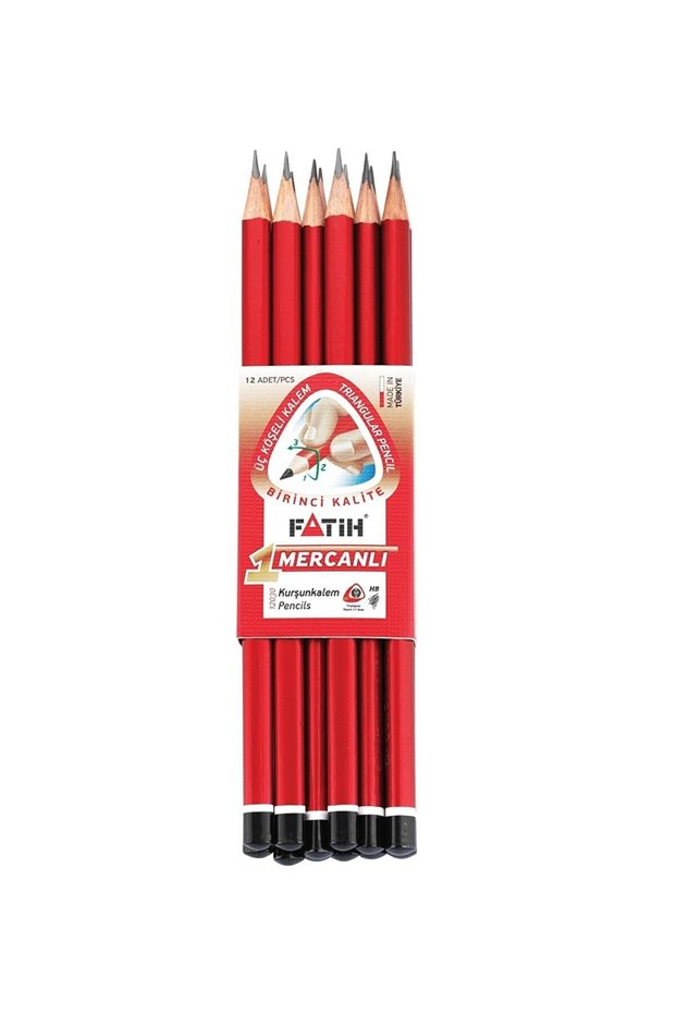 12 Coral Black Pencils, 12 Pencils
